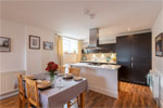 The kitchen and dining area